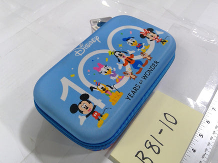 Disney Hard Shell Pencil Case Kids Zipper Storage Box Blue Disney 100 Characters