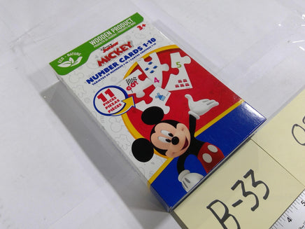 Disney Mickey Number Cards 1-10 Wooden 11 Pieces 3+ Educational Toy New Game