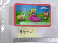 Nintendo Super Mario Kids Pencil Case Metal Supply Box Pink Princess Peach Toad