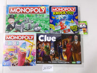 Hasbro Family Board Game Lot Clue Monopoly Knock Out Builder Deal New Sealed