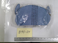 Disney Clutch Bag Womens Small Blue Stitch Face Zip Pouch Cartoon Lightweight
