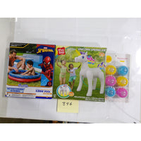 Marvel Play Day Sun Squad Inflatable Pool Unicorn Sprinkler Water Balls NEW