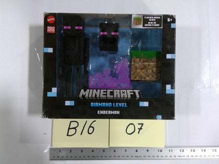 Minecraft Diamond Level Enderman Action Figure Mattel Boxed Toy 6in Black
