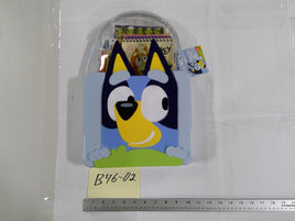 Bluey Creative Case Art Set Tin Carrying Case Kids 3+ Stationery Blue Toy New
