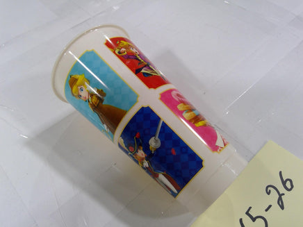 Princess Peach Showtime Nintendo Plastic Cup Tumbler Drinkware Pink Yellow Used