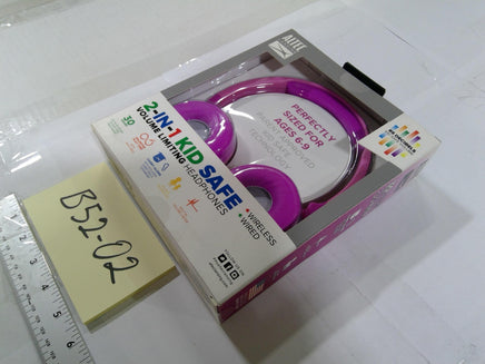 Altec Lansing 2-in-1 Kid Safe Headphones Bluetooth Pink Wireless Wired New Box