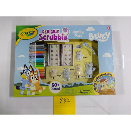 Crayola Scribble Scrubbie Bluey Family Pack Kids Unisex OS New 80+ Pieces Set