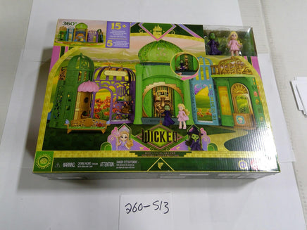 Mattel Wicked Emerald City Doll Playset Elphaba Glinda 15+ Pcs New In Box Set