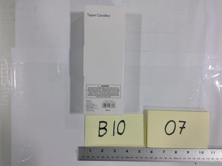 Room Essentials Sculpted Taper Candles White 4ct Medium Dinner Table Decor