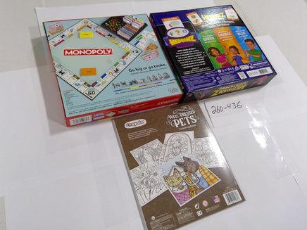 Mixed Lot Monopoly Hedbanz Lightspeed Crayola Pets Coloring Book New Sealed