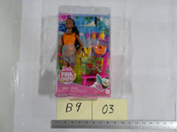 Barbie Pink Passport 12in Doll Beach Chair Towel Purse Set New In Box Mattel