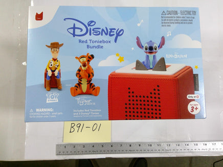 Disney Tonies Red Toniebox Bundle Kids Audio Player Woody Tigger Stitch New