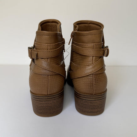 Baretraps Mackenzie Boots Womens Size 6.5 Salted Caramel Ankle Buckle BT30016