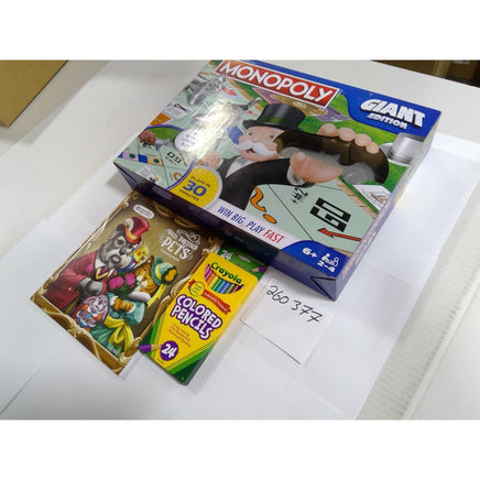 Hasbro Monopoly Giant Edition Board Game Kids Unisex Blue Excellent Crayola Set