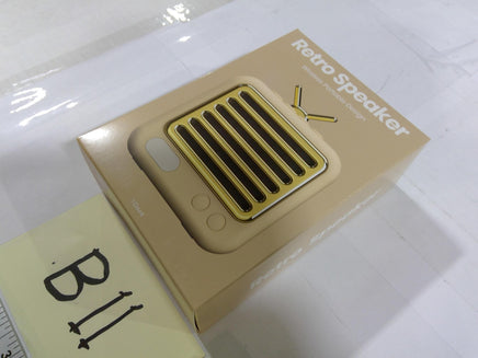 ICount Retro Speaker Wireless Portable Beige 3W Micro USB Charging Cable New Box