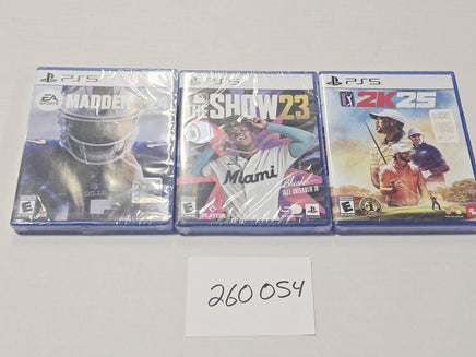 Madden NFL 24 MLB The Show 23 PGA Tour 2K25 PS5 Sports Game Lot 3 New Sealed