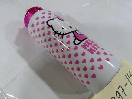 Sanrio Hello Kitty Kids Water Bottle Pink Hearts Plastic Drink Cup With Lid