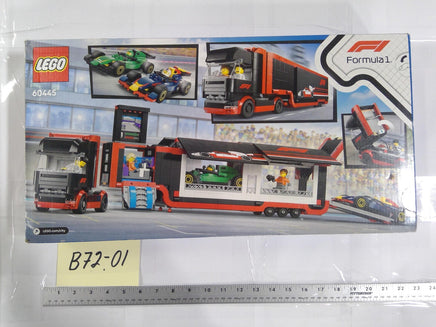 LEGO City F1 Truck With RB20 & AMR24 Cars 60445 1086pcs 8+ Building Set New