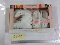 FAO Schwarz Slippers Kids Size 5 White Unicorn Dreams Cozy Comfort Faux Fur