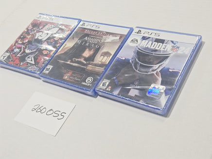 Persona 5 Tactica Assassin's Creed Mirage Madden 24 Sony PS5 Lot New Sealed