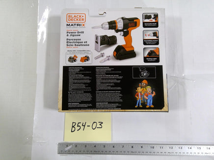 JAKKS Pacific Black+Decker Matrix Junior Power Drill Jigsaw Kids Toy 3+ Orange