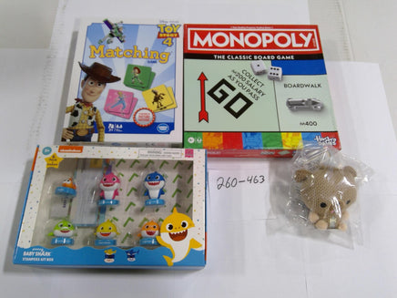 Monopoly Toy Story 4 Matching Baby Shark Stampers Game Lot Plush New Sealed