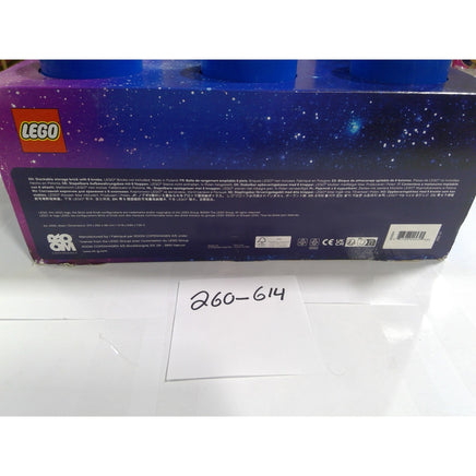 LEGO Storage Brick 6 Knobs Kids Blue Space Galaxy New Damaged Box 4000