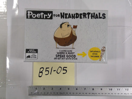 Exploding Kittens Poetry For Neanderthals Word Game 2+ Players 7+ New Sealed