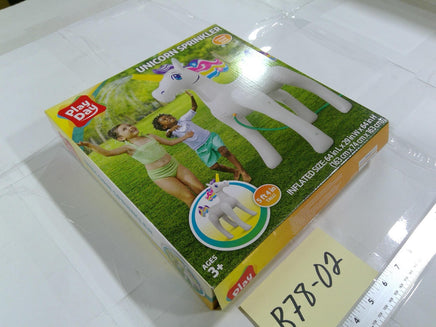Play Day Unicorn Sprinkler Inflatable Kids Outdoor Water Toy Ages 3+ White New