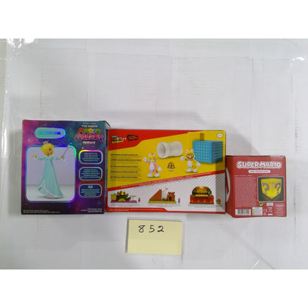 Jakks Super Mario Rosalina Cat Mario Peach Diorama & Block Light New Lot 3pc