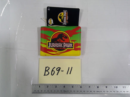 Jurassic Park Wallet Mens Bifold Multicolor Dilophosaurus Faux Leather Movie