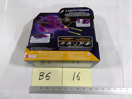 Disney Pixar Lightyear Zurg Fighter Ship Playset Mattel Hyperspeed Purple 4+New