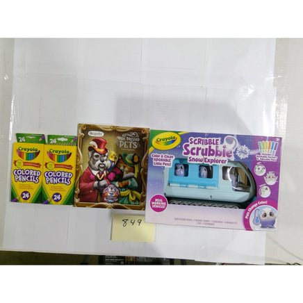 Crayola Scribble Scrubbie Snow Explorer - Kids NEW Blue Pets Pencils Book Bundle