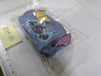 Disney Stitch Clutch Bag Womens Small Blue Canvas Character Face Zip Pouch