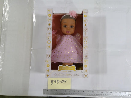 FAO Schwarz FAO Baby Cuddle Doll 12in Pink Dress New In Box FAO Gift Toy