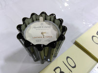 Hearth & Hand With Magnolia Leather & Tonka Scented Candle 7oz Green Glass Jar