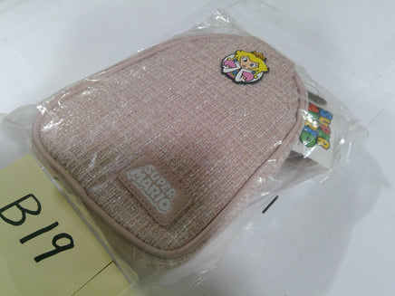 Super Mario Bros Nintendo Peach Mini Purse Tweed Bag Crossbody Pink New