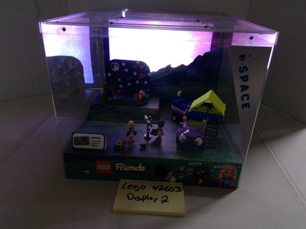 LEGO Friends 42603 Stargazing Camping Vehicle Space Light Up Store Display Case