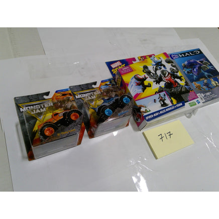 Monster Jam Marvel Mega Halo Toy Bundle New El Toro Loco Megalodon Spider-Man