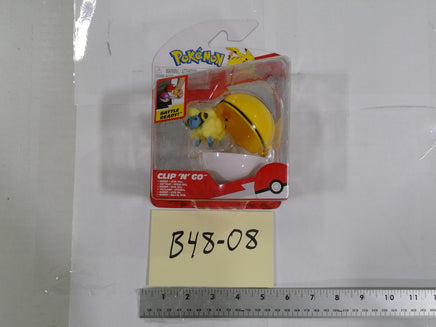 Pokemon Mareep Clip 'N' Go Action Figure 8in Jazwares Level Ball Yellow Toy