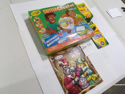 Crayola Critter Creator Fossil Kit Pets Coloring Book Crayons Pencils Lot New