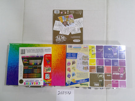 Crayola Art Sets Lot 3 Limited Edition Case & Coloring Book Multicolor