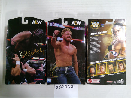 AEW Killswitch Orange Cassidy WWE Shawn Michaels Figure Lot Jazwares Mattel
