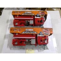 DRIVEN Fire Truck Toy Set 2pk Red New Damaged Box Lights Sounds Battat 24