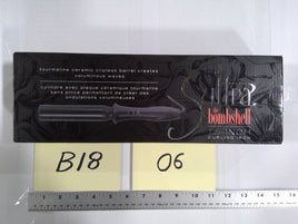Sultra Bombshell Curling Iron 1.5" Tourmaline Ceramic Clipless Barrel Black New
