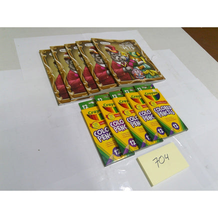 Crayola Coloring Book Colored Pencils Set 5pk Well Dressed Pets Kids New Bulk