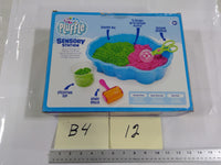 Playfoam Pluffle Sensory Station Set Kids 3+ Bin Tools 2 Colors Green Pink New