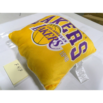 Pegasus Sports Los Angeles Lakers NBA Throw Pillow Yellow Sherpa Back Excellent
