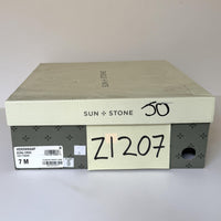 Sun + Stone Boots Womens Size 7 Ecru Croc Veronikaap Lug Sole Block Heel Ankle