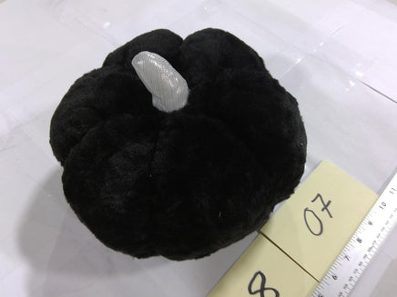 Black Plush Pumpkin Centerpiece Soft Halloween Table Decor Modern Contemporary